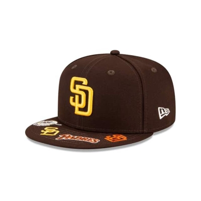 San Diego Padres Gorra | New Era MLB Visor Hit 59fifty Fitted Cap Mexico - Marrom